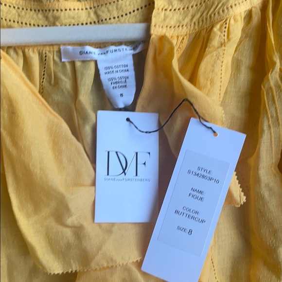 NWT DVF Figue Blouse in Buttercup Size 8 - Picture 3 of 6